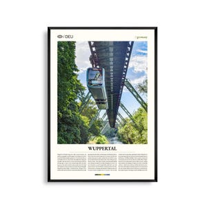 Wuppertal Print, Wuppertal Wandkunst, Wuppertal Poster, Wuppertal Fotografie, Deutsche Stadtansicht, Malerische Fluss Dekor