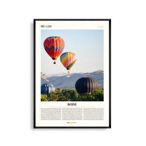 Boise print Idaho, Boise muurkunst, Boise poster, stadsgezicht foto, Treasure Valley decor, stedelijk landschap natuurkunst