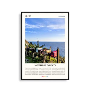 Monterey Print Kalifornien, Monterey Wandkunst, Monterey Poster, Monterey Foto, Monterey Bay Aquarium, Cannery Row, Pacific Grove, 17-Meilen