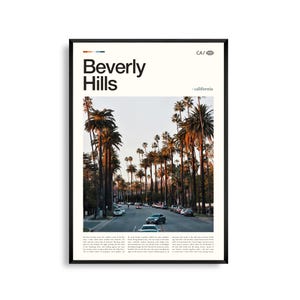 Impressão de Beverly Hills Califórnia, Arte de parede de Beverly Hills, Pôster de Beverly Hills, Foto de Beverly Hills, Rodeo Drive, Beverly Gardens Park