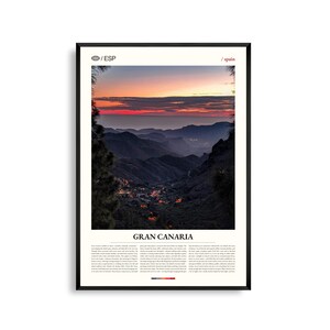 Gran Kanarische Inseln Wand Kunst, Küsteninsel Landschaft Druck, Gran Kanaria Poster, Malerische Kanarische Inseln Fotografie, Atlantik Dekor