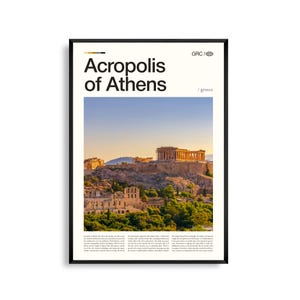 Akropolis von Athen Poster Schwarzweiß, Akropolis von Athen Wandkunst, Akropolis von Athen Poster, Akropolis von Athen Foto, Griechenland