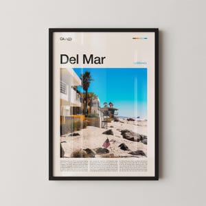 Del Mar Print California, Del Mar Wall Art, Del Mar Poster, Del Mar Photo, Del Mar Beach, Torrey Pines State Reserve, Del Mar Racetrack