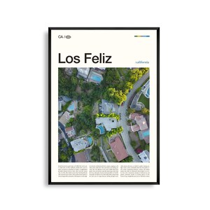 Los Feliz Print Kalifornien, Los Feliz Wandkunst, Los Feliz Poster, Los Feliz Foto, Griffith Park, The Greek Theater, Los Feliz Village