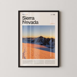 Sierra Nevada Print California, Sierra Nevada Wall Art, Sierra Nevada Poster, Sierra Nevada Photo, Yosemite National Park, Lake Tahoe