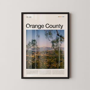 Orange County Print California, Orange County Wall Art, Orange County Poster, Orange County Photo, Newport Beach, Laguna Beach