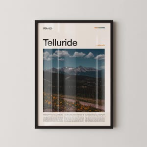 Telluride Print Colorado, Telluride Wall Art, Telluride Poster, Mountain Town Photo, Alpine Landscape Decor, Rocky Mountains Art