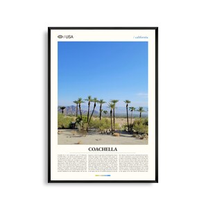 Coachella print Californië, Coachella muurkunst, Coachella poster, Coachella foto, Coachella Valley, Empire Polo Club, Joshua Tree National