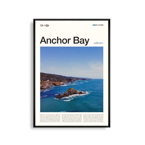 Anchor Bay Print Kalifornien, Anchor Bay Wandkunst, Anchor Bay Poster, Anchor Bay Strand, Gualala Fluss, Point Arena