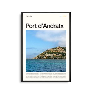 Port d'Andratx Spanien Wand Kunst, Mallorca Hafen Landschaft Druck, Port d'Andratx Poster, Malerische Balearen Insel Fotografie, Küsten Dekor
