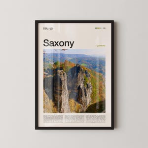 Saxony Print Germany, Saxony Wall Art, Saxony Poster, Saxony Photo, Elbe Sandstone Mountains, Dresden, Castles, Scenic Landscape Decor