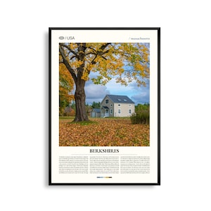 Impresión de los Berkshires, Massachusetts, arte mural de los Berkshires, póster de paisaje montañoso, foto de Nueva Inglaterra, decoración de naturaleza escénica