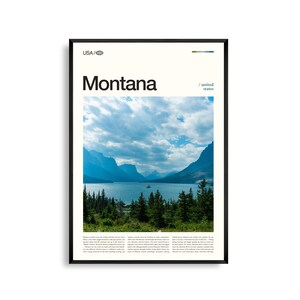 Arte mural de Montana, impresión de paisaje campestre de cielos grandes, póster de Montana, fotografía de naturaleza escénica, decoración de la naturaleza salvaje del oeste