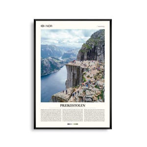 Preikestolen Print Norwegen, Preikestolen Wand Kunst, Preikestolen Poster, Preikestolen Foto, Preikestolen Rock, Preikestolen, Nordische Landschaft