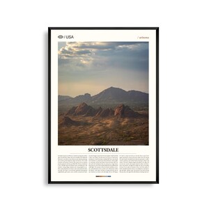 Impresión de Scottsdale, Arizona, Arte mural de Scottsdale, Póster de Scottsdale, Foto de paisaje desértico, Decoración del suroeste, Arte natural de Sonora