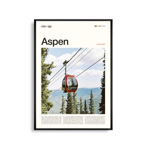 Impresión de Aspen, Colorado, Arte mural de Aspen, Póster de Aspen, Foto de Aspen, Campanas Maroon, Picos nevados, Decoración de paisajes de las Montañas Rocosas