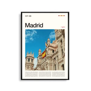 Madrid Spanien Wandkunst, Hauptstadt Stadtbild und Architektur Druck, Madrid Poster, Malerische Urban Fotografie, Historisches Spanien Dekor