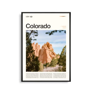 Arte mural de Colorado, impresión de paisaje de montaña, póster de Colorado, fotografía de naturaleza escénica, decoración de las Montañas Rocosas