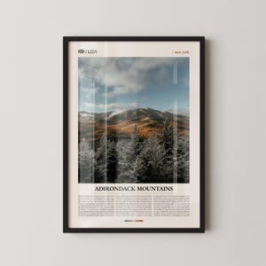Adirondack Mountains Poster New York, Adirondack Mountains Wandbild, Adirondack Mountains Poster, Adirondack Mountains Foto, Lake Plazid
