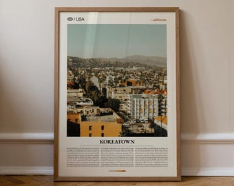 Koreatown California Photo Print, Los Angeles Wall Art