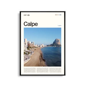 Calpe Spanien Wand Kunst, Küstenstein Landschaft Druck, Calpe Poster, Malerische Costa Blanca Fotografie, Mediterran Dekor