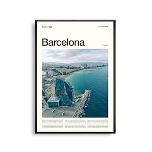 Barcelona Spanien Wandkunst, Kultige Stadtbild und Architektur Poster, Barcelona Poster, Katalonien Fotografie, Mediterranes Dekor