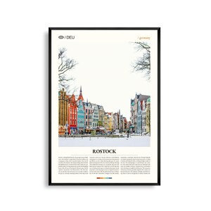Rostock Print Germany, Rostock Wall Art, Rostock Poster, Rostock Photo, Baltic Sea, Warnemünde, Historic Harbor, Coastal City Decor