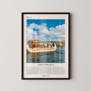 Lake Titicaca Print, Lake Titicaca Wall Art, Lake Titicaca Poster, Peru Bolivia Landscape Photography, Andean Lake Decor