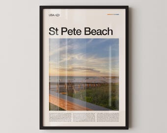 St. Pete Beach Sunset Print, Coastal Florida Photography