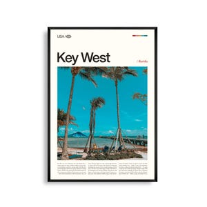 Impresión de Key West Florida, arte mural de Key West, póster de Key West, fotografía de Key West, calle Duval, punto más al sur, Mallory Square