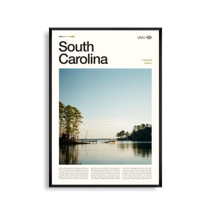 Impresión de Carolina del Sur, Arte mural de Carolina del Sur, Póster de Carolina del Sur, Fotografía de paisaje costero, Decoración sureña, Fotografía de naturaleza