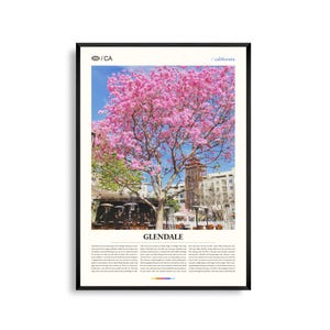 Glendale Print Kalifornien, Glendale Wandkunst, Glendale Poster, Glendale Foto, Brand Park, The Americana bei Brand, Forest Lawn Gedenkpark