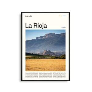 La Rioja Spanien Wandkunst, Weinberg Landschaft Druck, La Rioja Poster, Malerische Weinland Fotografie, Nordspanien Dekor