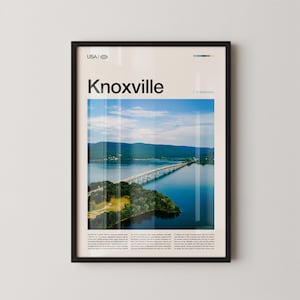 Knoxville Tennessee Wall Art, Mountain Cityscape Print, Knoxville Poster, Scenic East Tennessee Photography, Southern Appalachian Decor