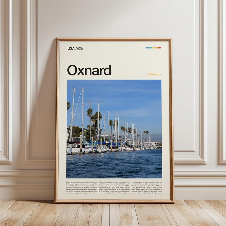 Impresión fotográfica de Oxnard, California; arte del puerto de las Islas del Canal imagen 6