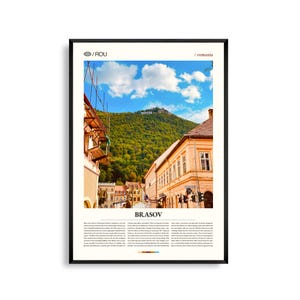 Brașov Romania Wall Art, Carpathian Mountain Town Print, Brașov Poster, Scenic Transylvania Photography, Historic Eastern Europe Decor