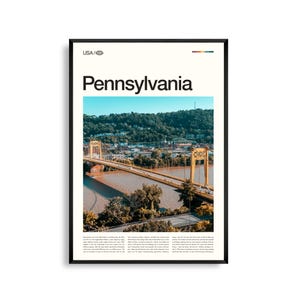 Impresión de Pensilvania, arte mural de Pensilvania, póster de Pensilvania, fotografía de paisaje de los Apalaches, decoración de la costa este, arte rústico natural