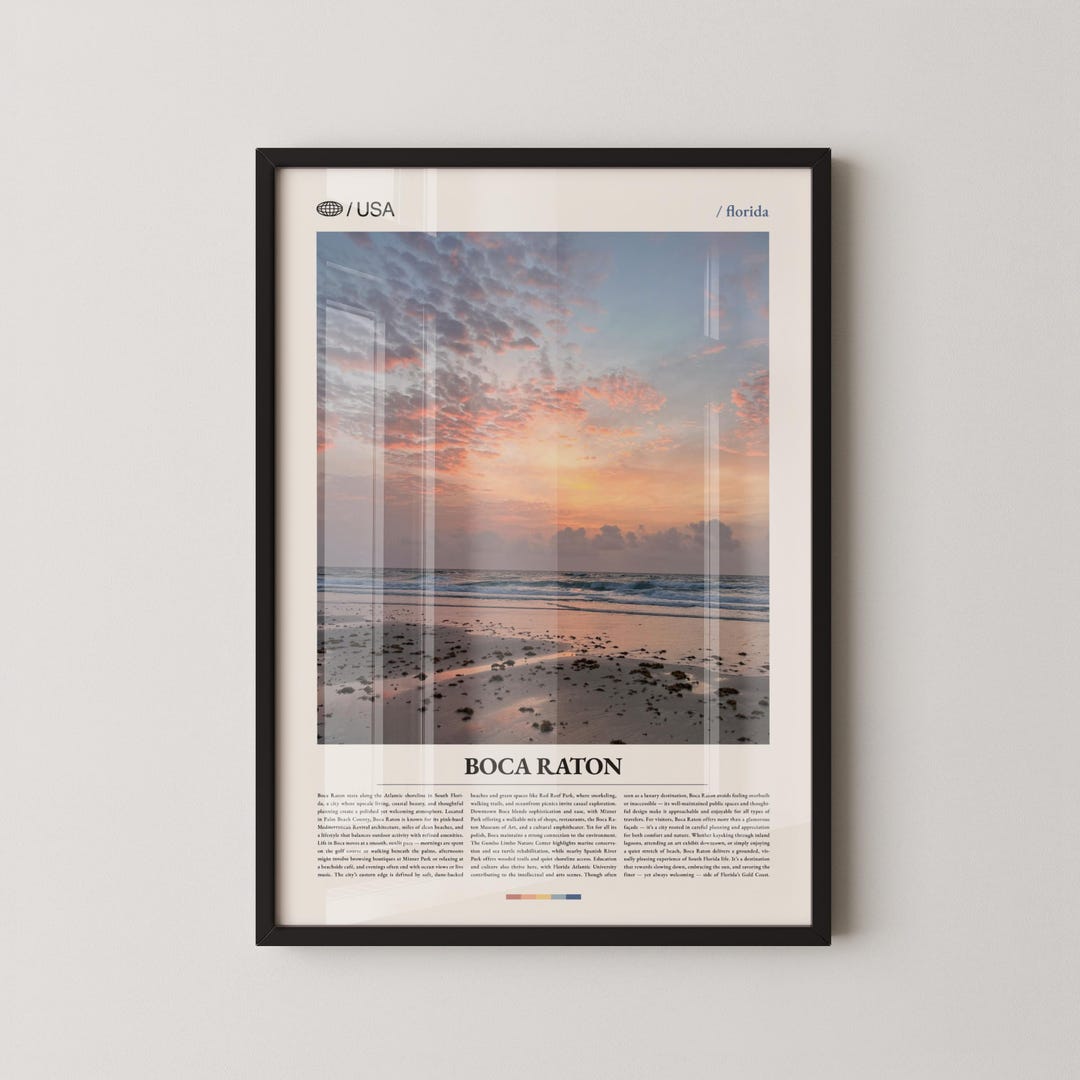 Boca Raton Florida Beach Photography Print, Sunset Wall Art - Etsy