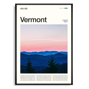 Vermont Druck, Vermont Wandkunst, Vermont Poster, Grüne Berge Foto, Rustikale Natur Dekor, Neu England Landschaft Kunst