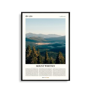 Mount Withney Print Kalifornien, Mount Withney Wandkunst, Mount Withney Poster, Mount Withney Foto, Inyo National Forest