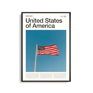 USA Print, USA Wandkunst, Amerika Poster, Landschafts Foto, Dekor statt Dekor, Landschaft, Kontinentale Karte