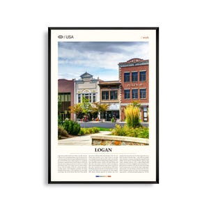 Logan Utah Wall Art, Cache Valley landschapsprint, Logan poster, schilderachtige Noord-Utah fotografie, decor bergstad