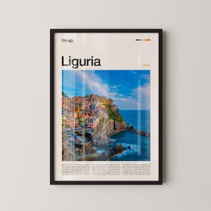 Liguria Print, Liguria Wall Art, Liguria Poster, Liguria Photography, Italian Coastal Region, Mediterranean Landscape Decor