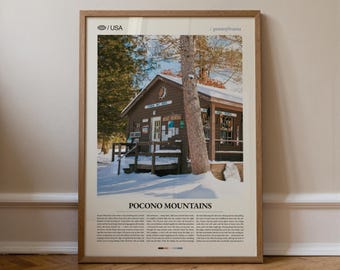 Pocono Mountains Print, Pennsylvania Landscape, Forested Hills Wall Art