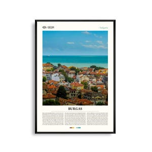 Burgas Bulgarien Wand Kunst, Schwarzmeer Küstenlandschaft Druck, Burgas Poster, Malerische Küste Fotografie, Ostsee Strand Dekor