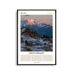Mount Shuksan Print Washington, Mount Shuksan Wandkunst, Mount Shuksan Poster, Mount Shuksan Foto, North Cascades Decor, Alpiner Berg