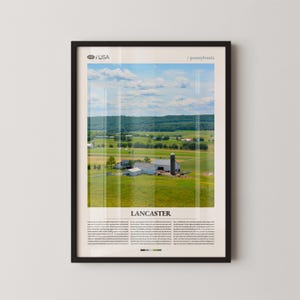 Lancaster Pennsylvania Wall Art, Countryside Landscape Print, Lancaster Poster, Scenic Amish Country Photography, Central Pennsylvania Decor