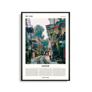 Hanoi Vietnam Wand Kunst, Historische Stadtansicht und Hoan Kiem See Sonnenuntergang Druck, Hanoi Poster, Szenische Südost Asien Fotografie, Urban Decor