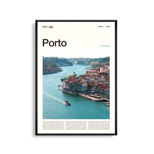 Porto Print Portugal, Porto Wandkunst, Porto Poster, Porto Foto, Ribeira Viertel, Dom Luís I Brücke, Fluss Douro, Stadtansicht Dekor