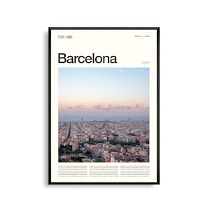 Barcelona Spanien Wandkunst, Kultige Stadtbild und Architektur Poster, Barcelona Poster, Katalonien Fotografie, Mediterranes Dekor